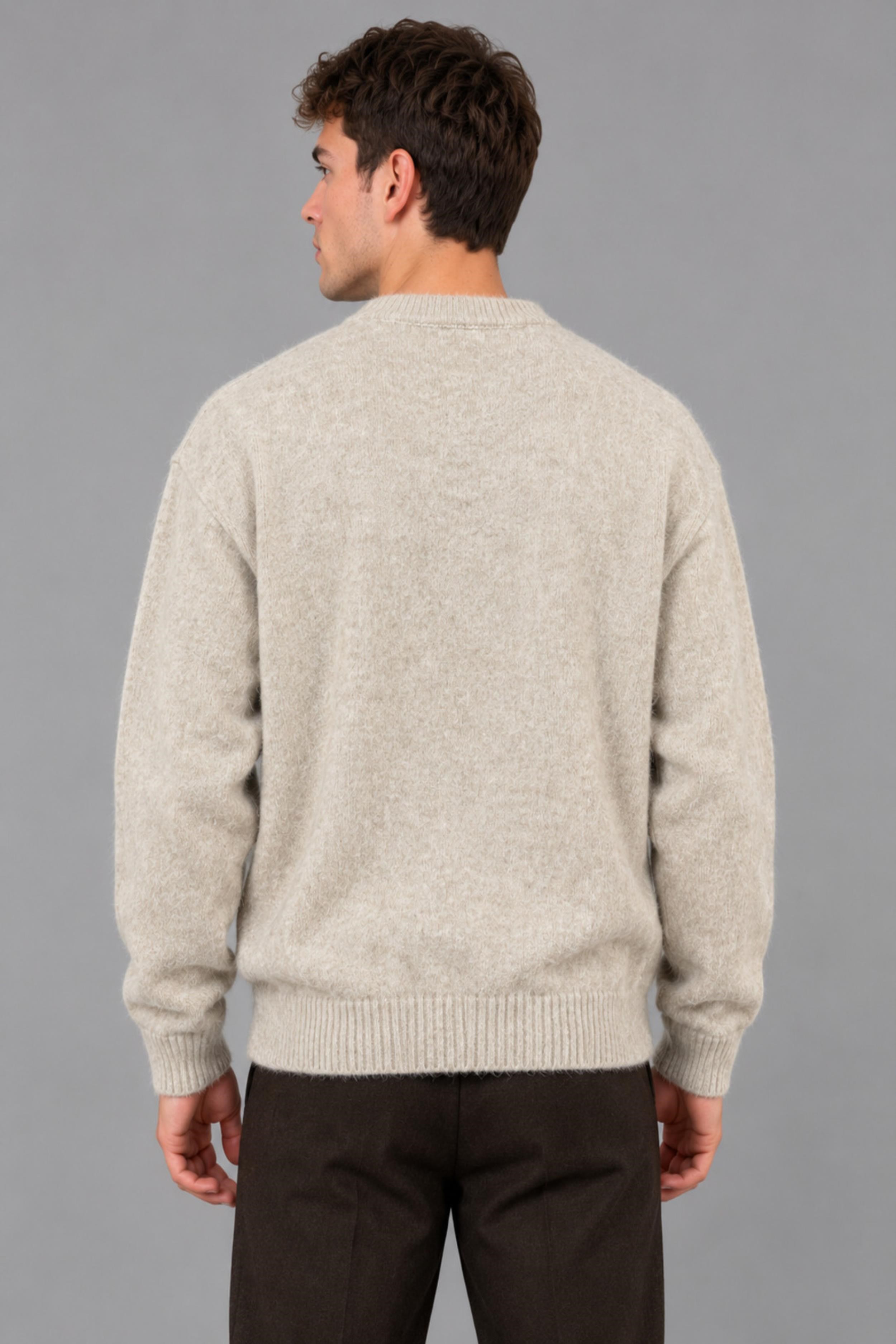 Yarım Oversize Baskılı Kışlık Kazak DP16630_10070