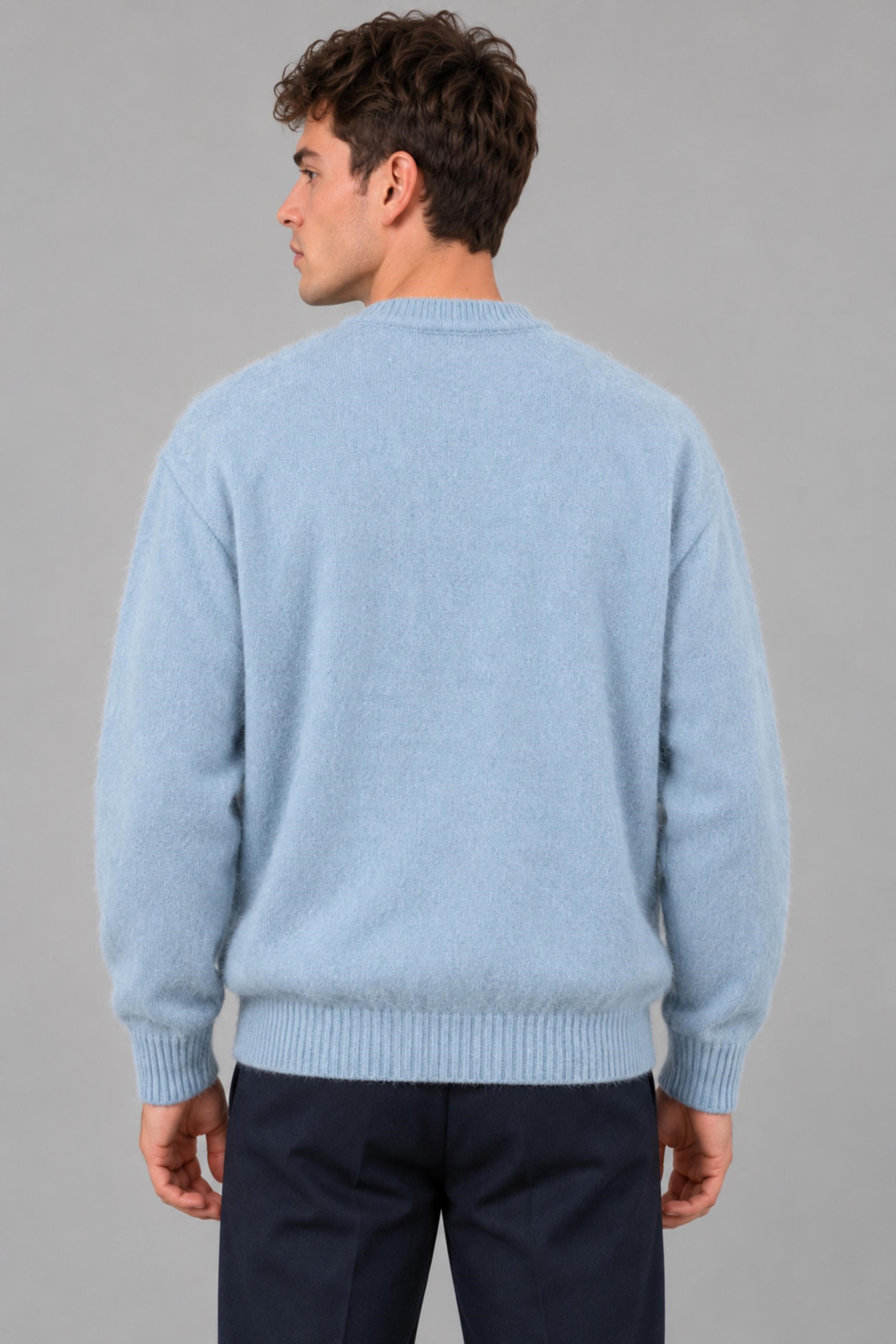 Yarım Oversize Baskılı Kışlık Kazak DP16630_10070