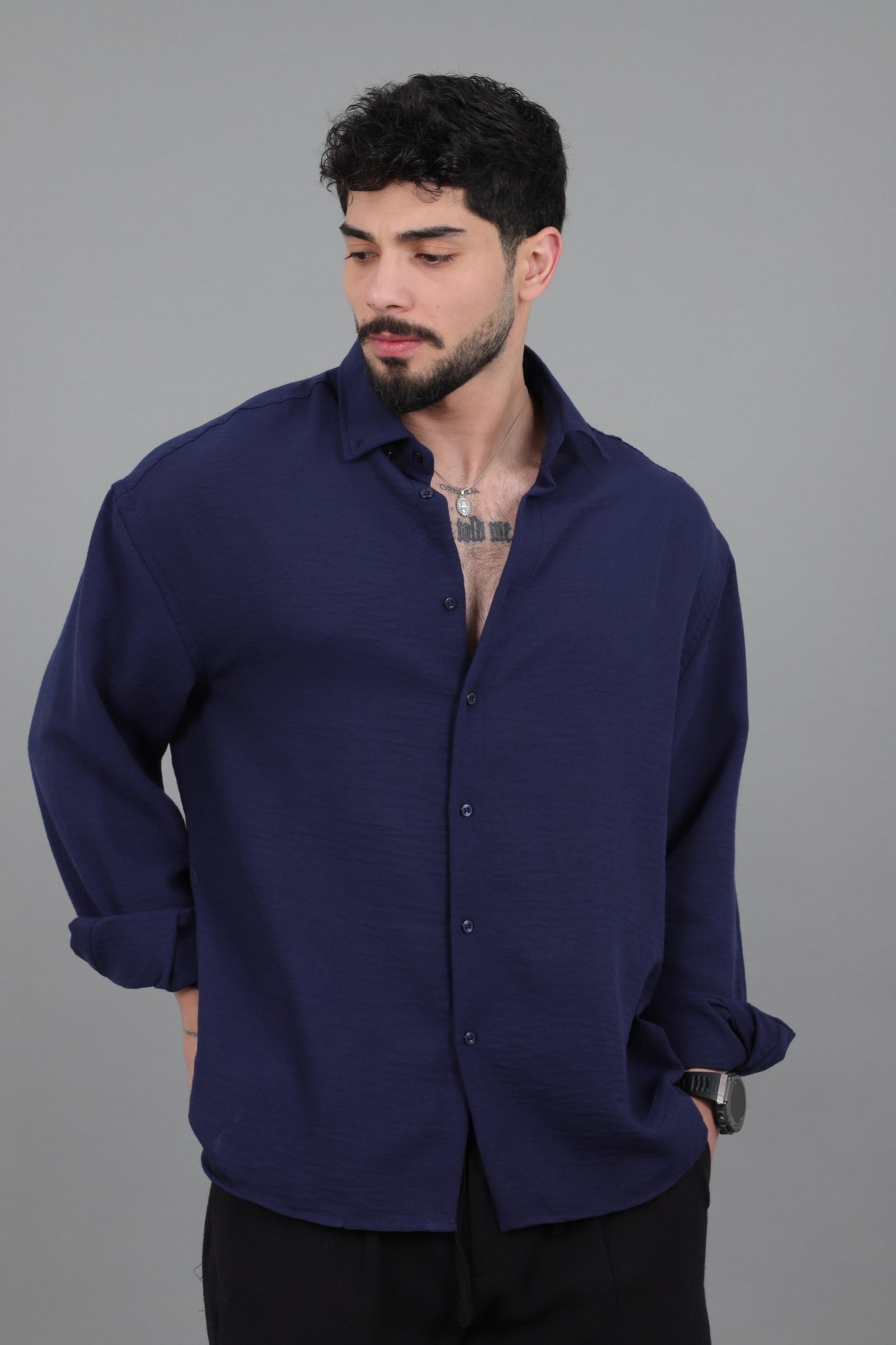 Yazlık Uzun Kol Keten Gömlek SPR 16223_40428