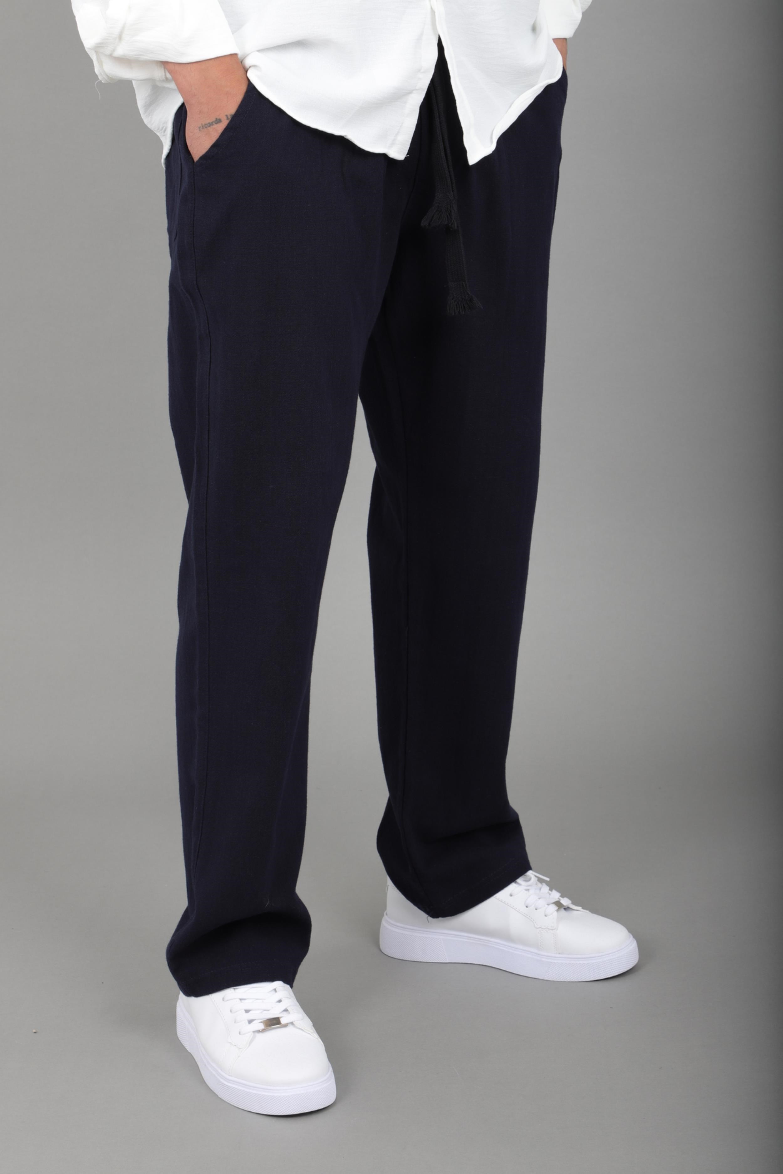 Yıkamalı Keten Baggy Pantolon SPR 2313_0445