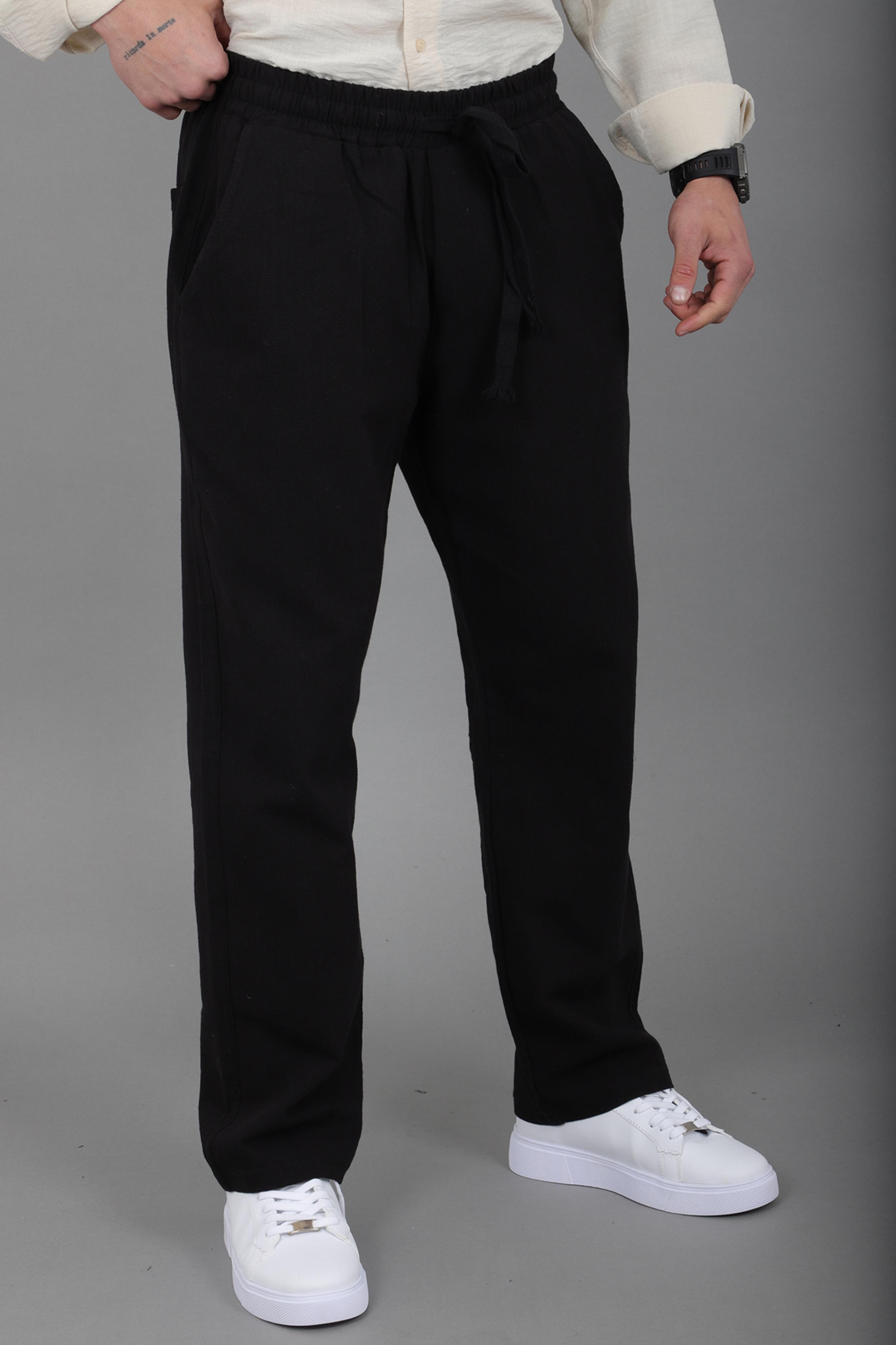 Yıkamalı Keten Baggy Pantolon SPR 2313_0445
