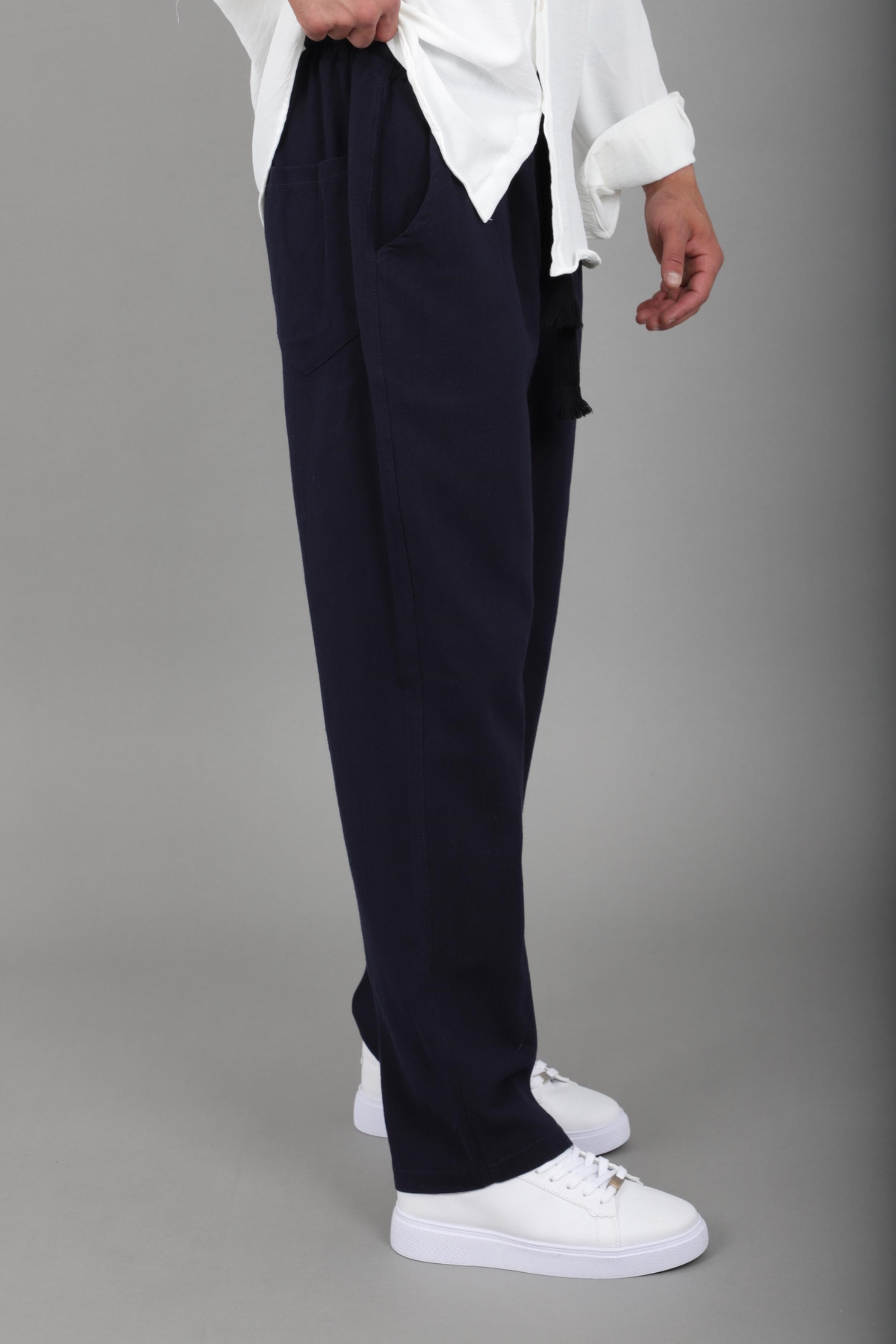 Yıkamalı Keten Baggy Pantolon SPR 2313_0445