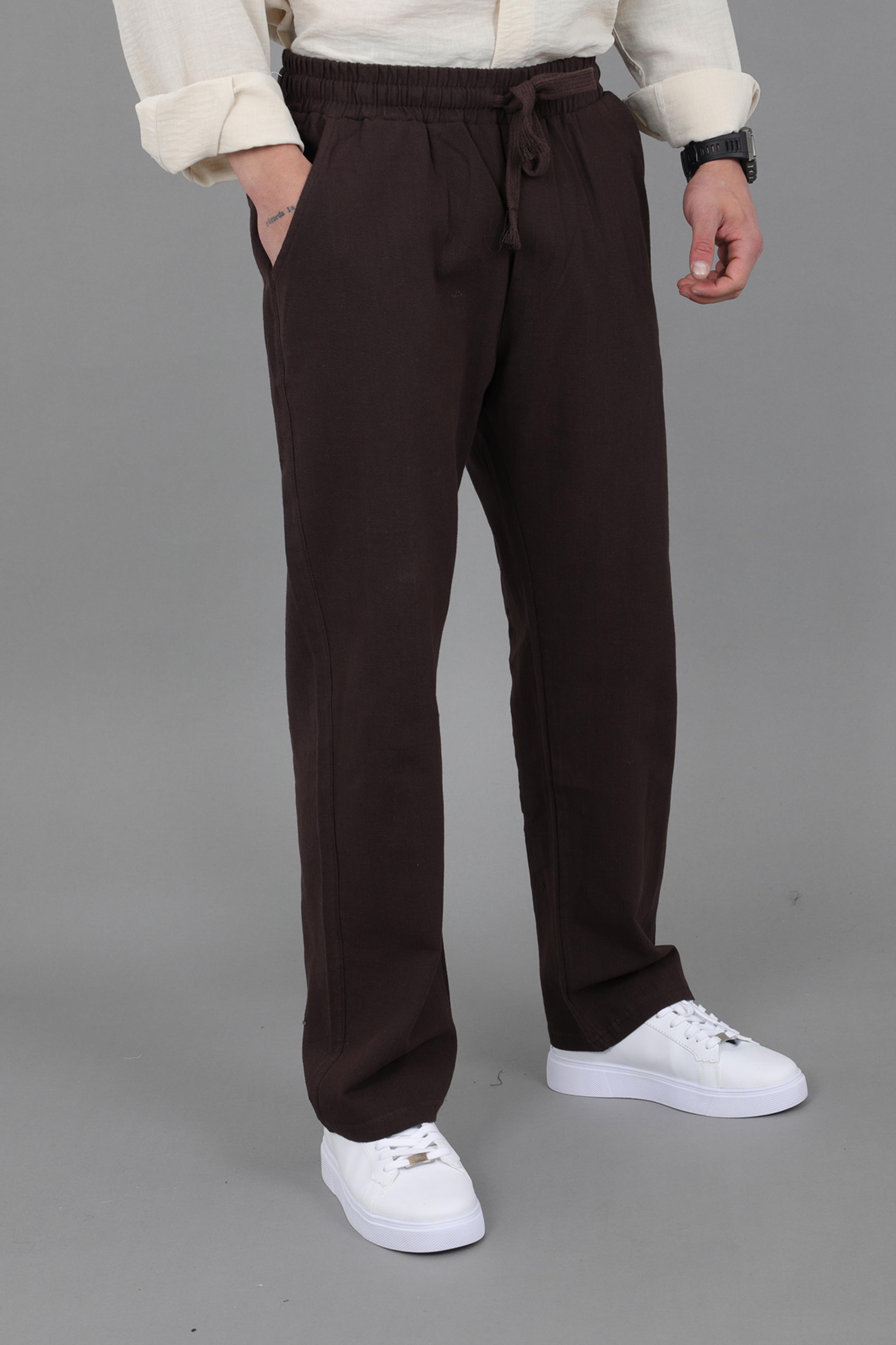 Yıkamalı Keten Baggy Pantolon SPR 2313_0445