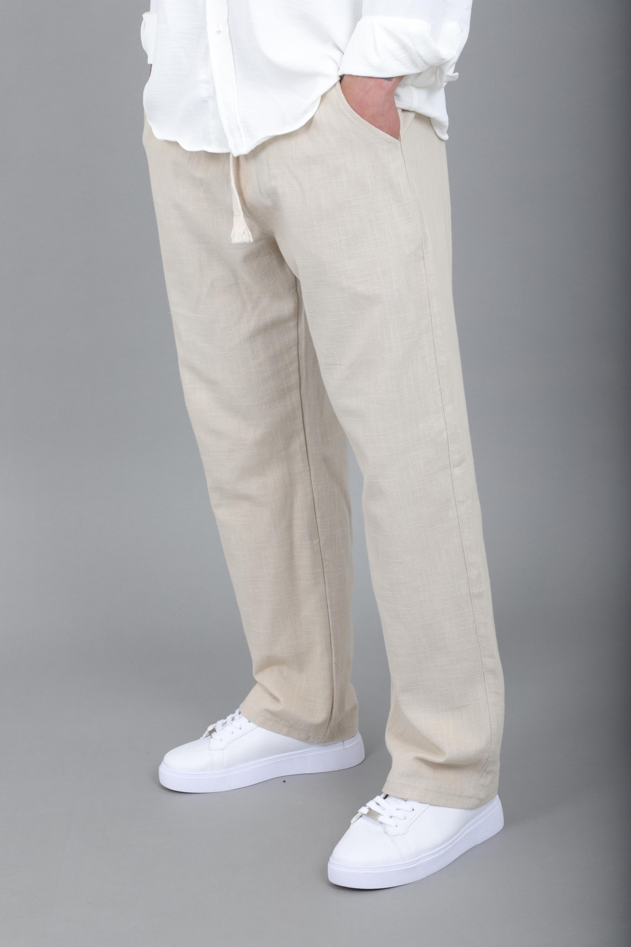 Yıkamalı Keten Baggy Pantolon SPR 2313_0445