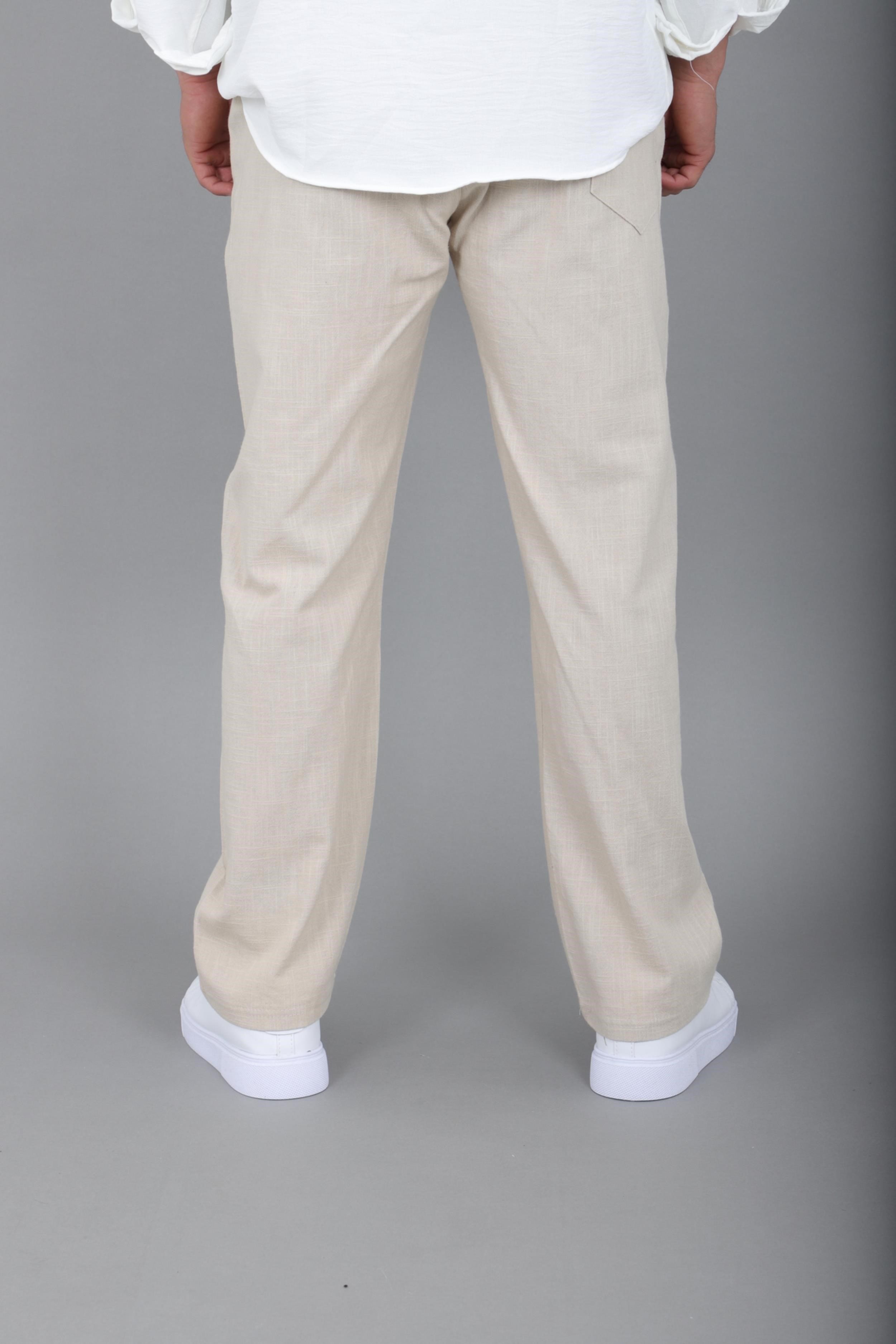 Yıkamalı Keten Baggy Pantolon SPR 2313_0445