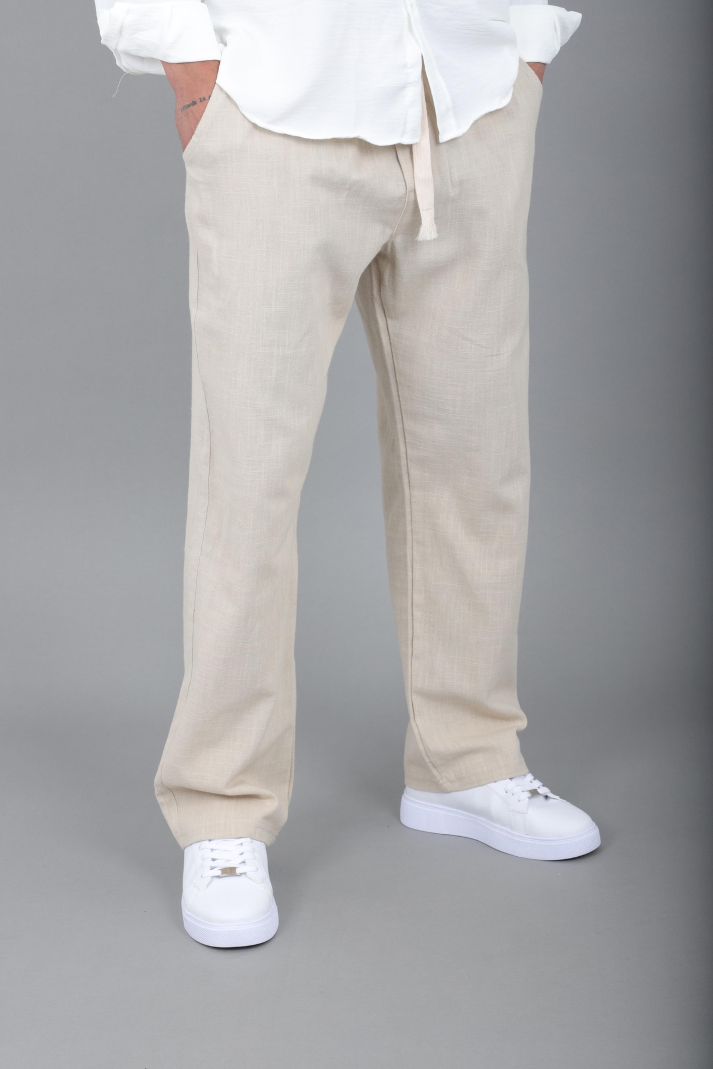 Yıkamalı Keten Baggy Pantolon SPR 2313_0445