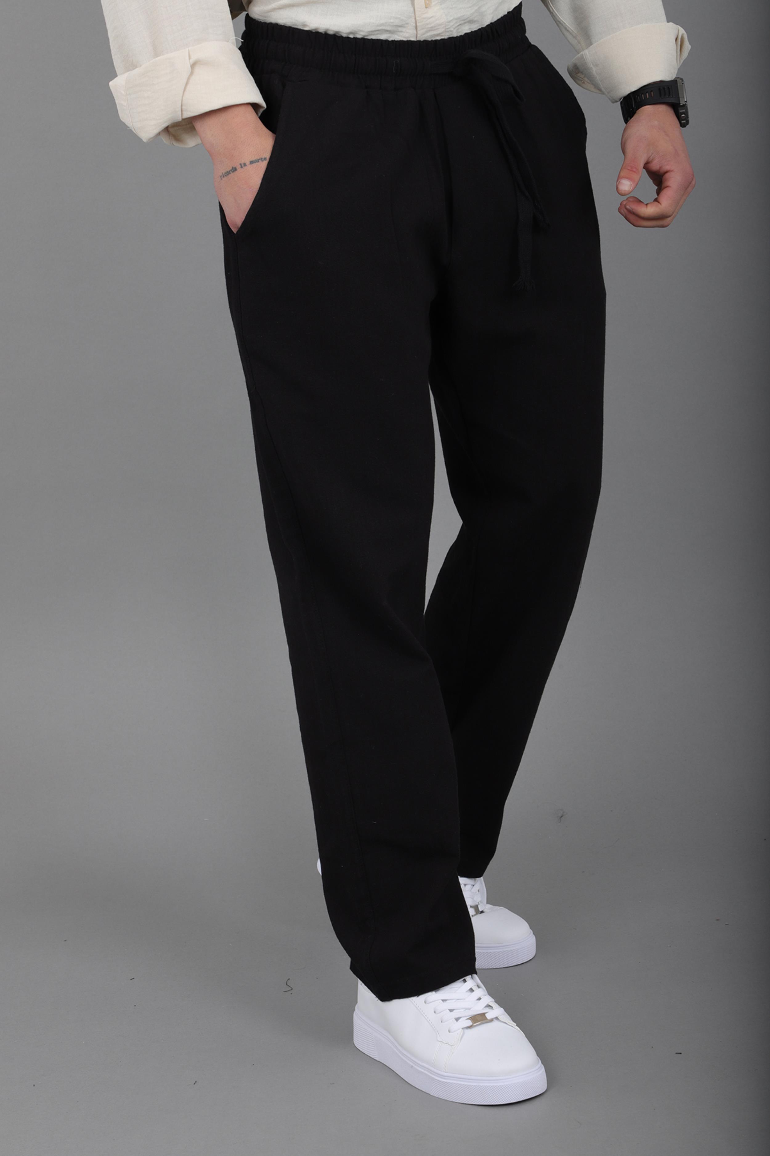 Yıkamalı Keten Baggy Pantolon SPR 2313_0445