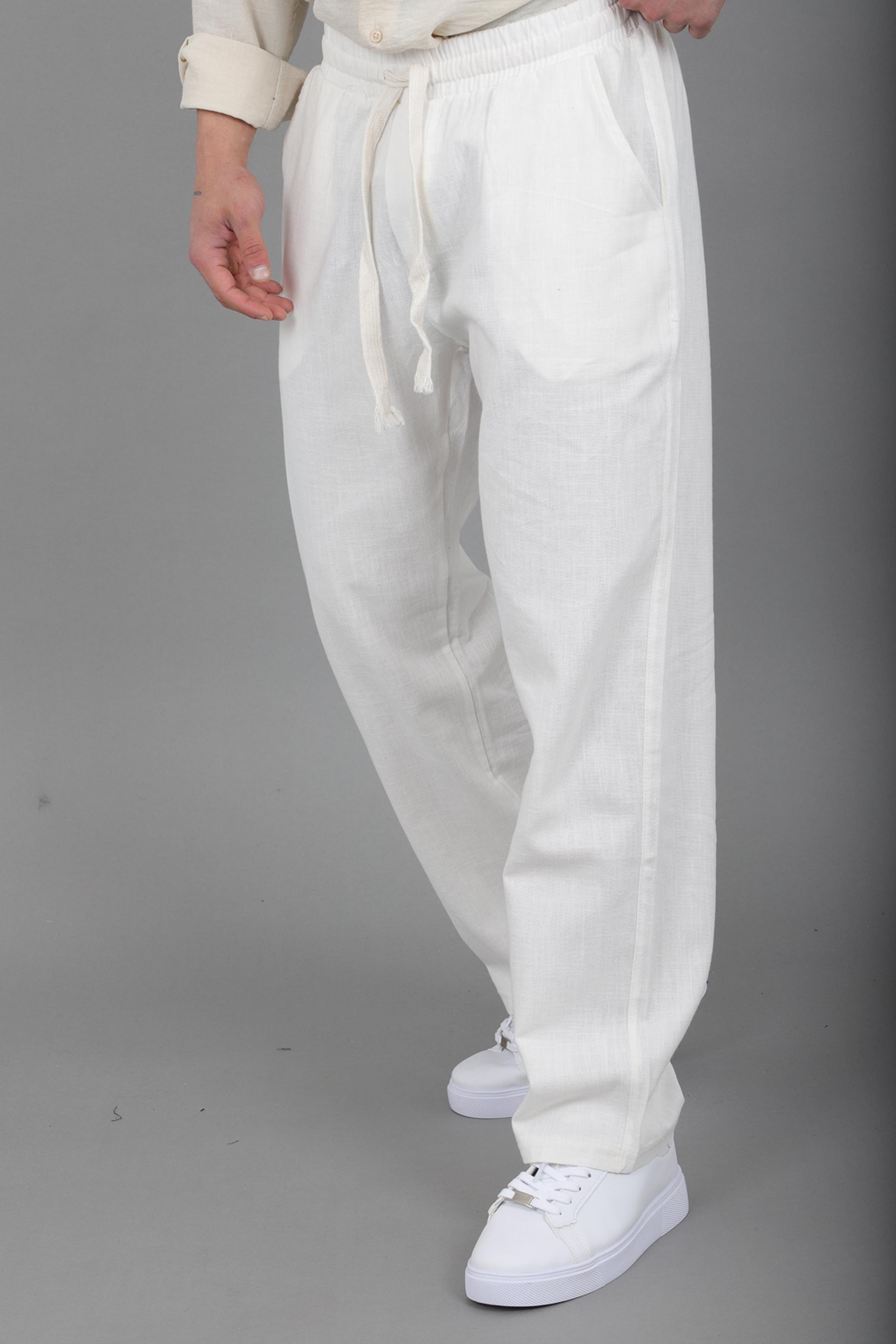 Yıkamalı Keten Baggy Pantolon SPR 2313_0445