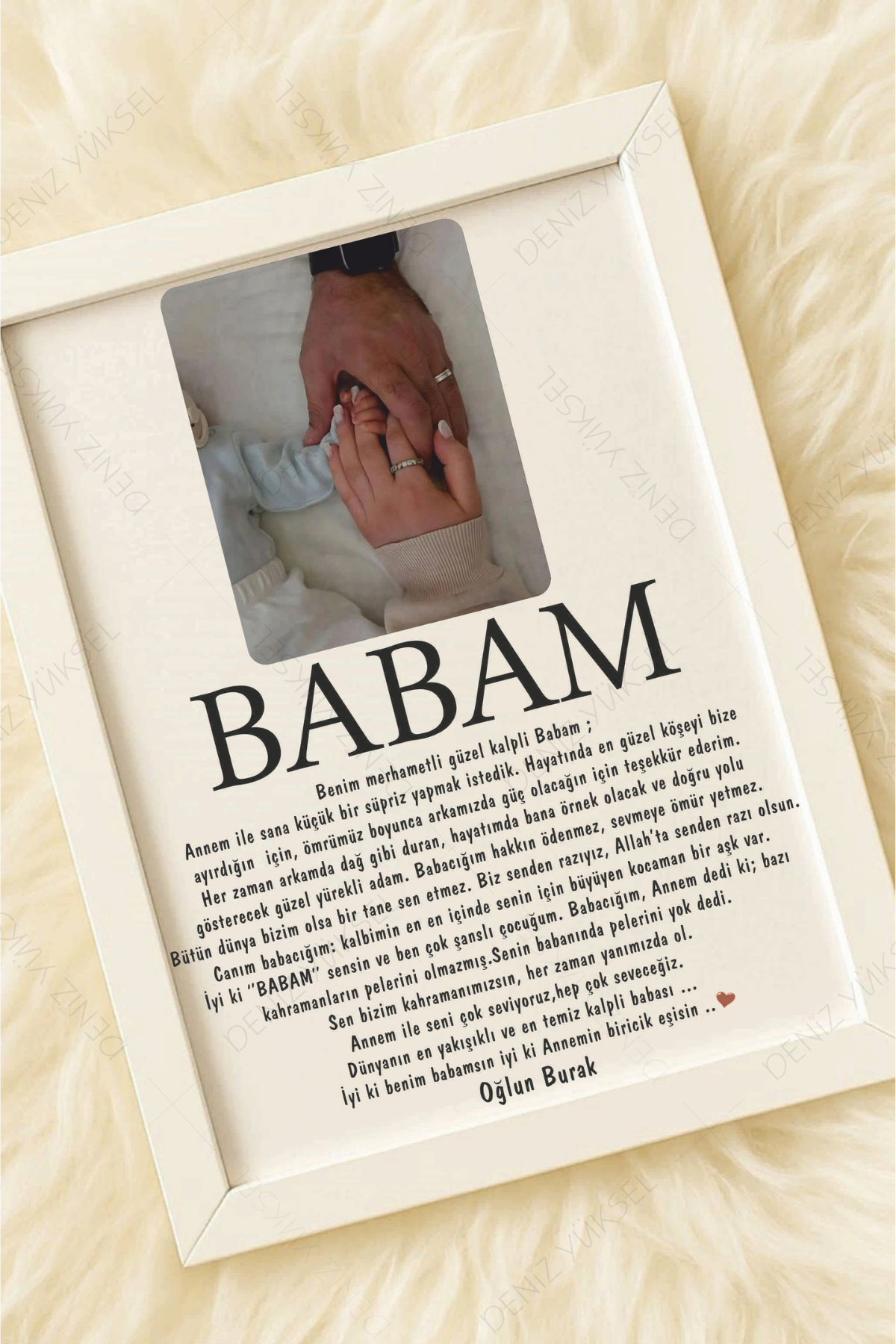 Babacığım Benim Anı Çerçevesi