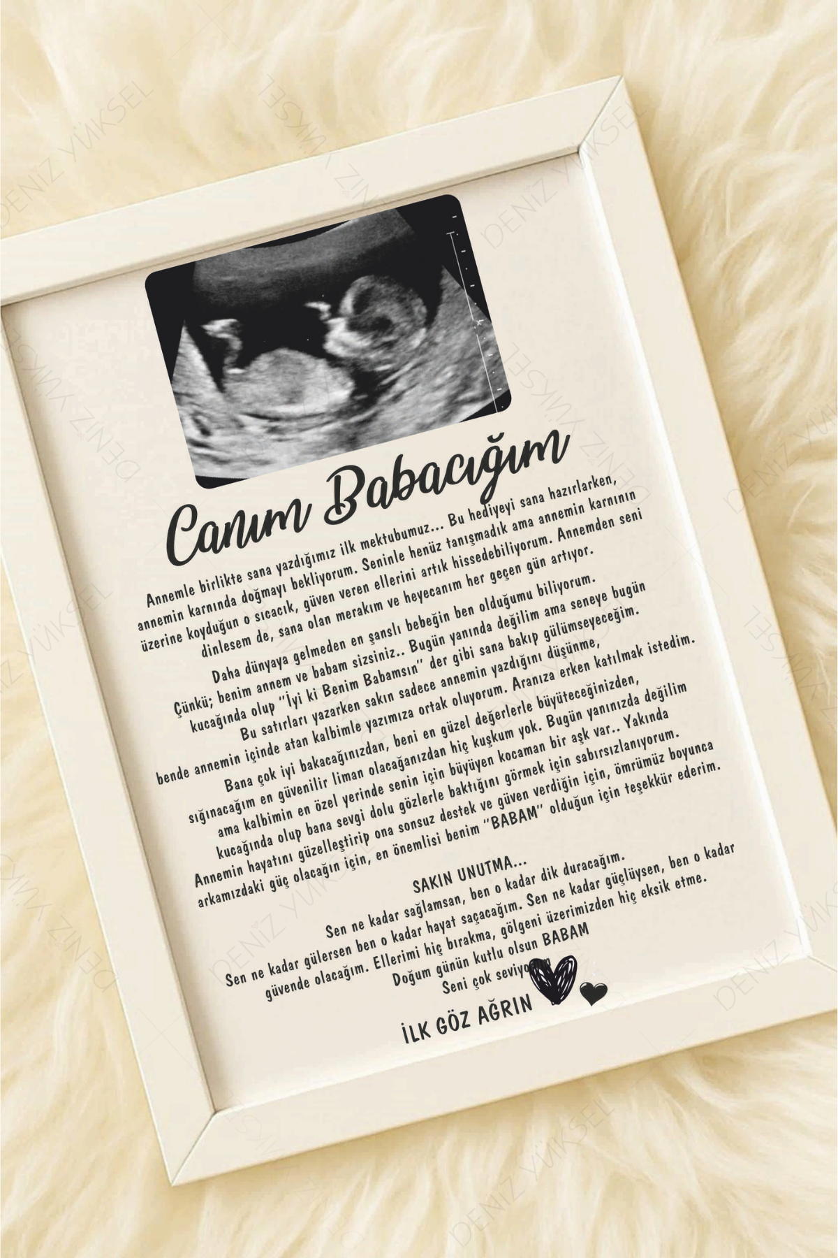 Canım Babacığım Sİyah Anı Çerçevesi