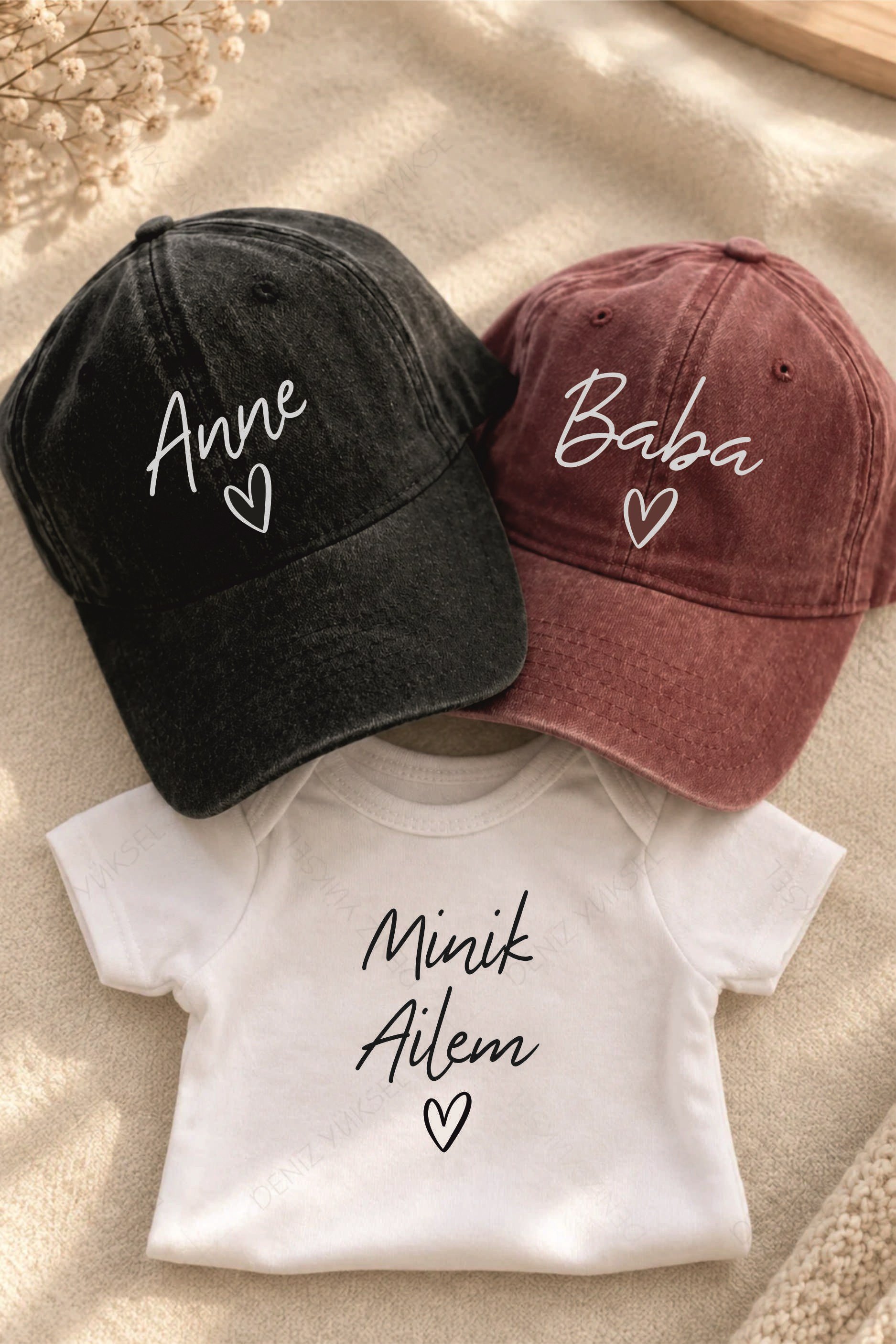 Anne & Baba Şapka Ve Body Hediye Kutusu