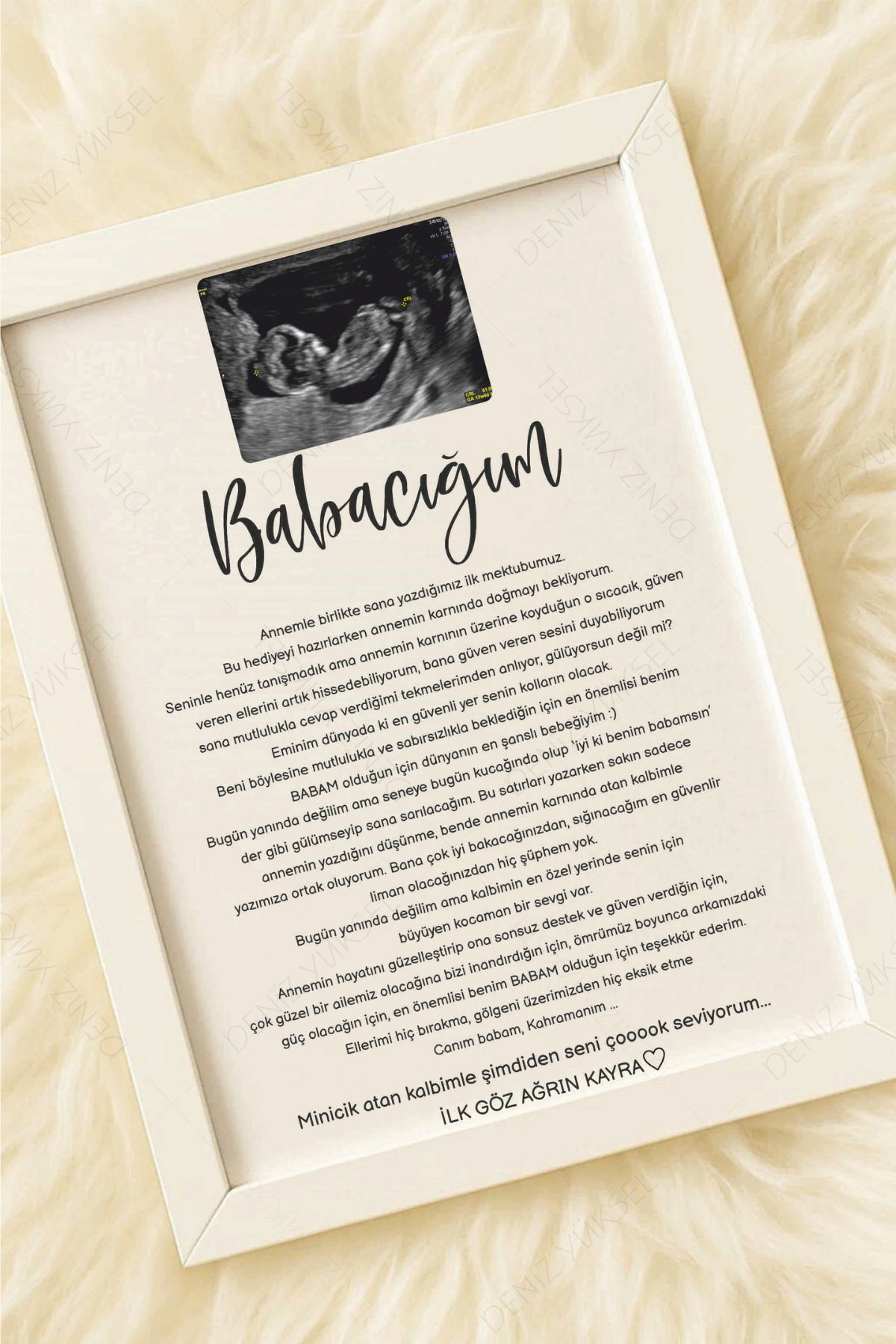 İlk Doğum Günü Hediyem İlk Mektubum Anı Çerçevesi