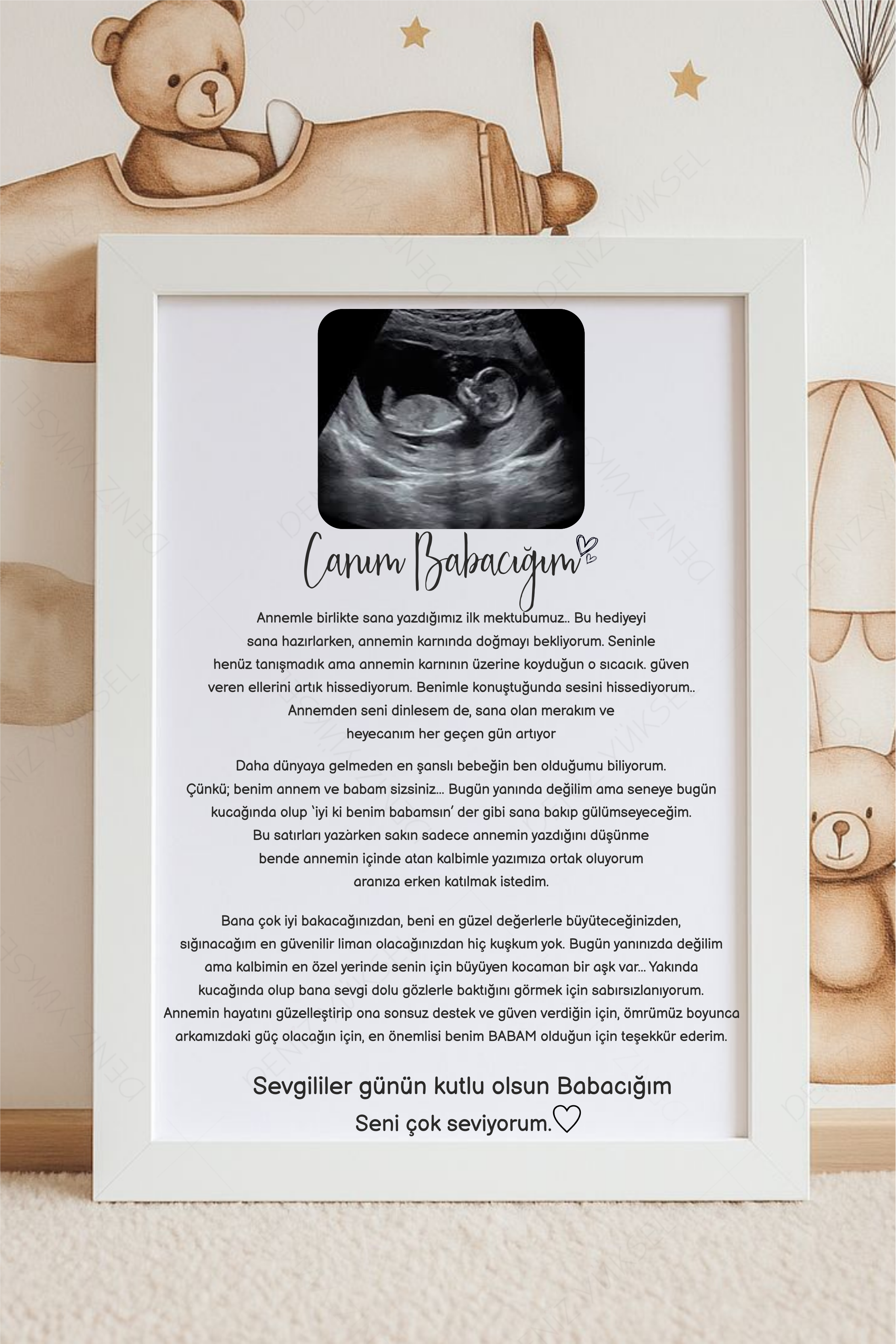 Canım Babam Sevgililer Gününüz Kutlu Olsun Anı Çerçevesi