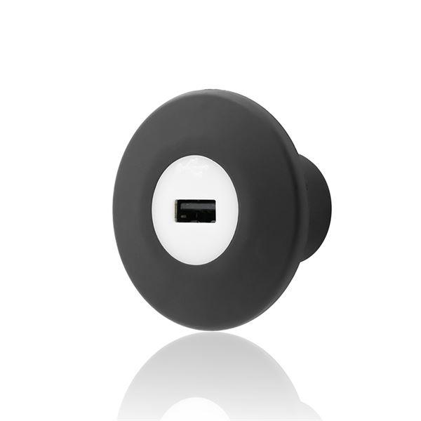 12V 24V 1A USB SARJ ÜNİTESİ SİYAH GÖVDE LEDSIZ