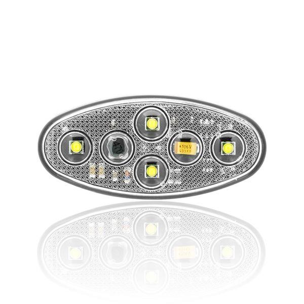 12V 24V 4 LEDLİ BEYAZ ELIPS 160 FLAS DK. 3M BANTLI MONTAJ SU GECIRMEZ
