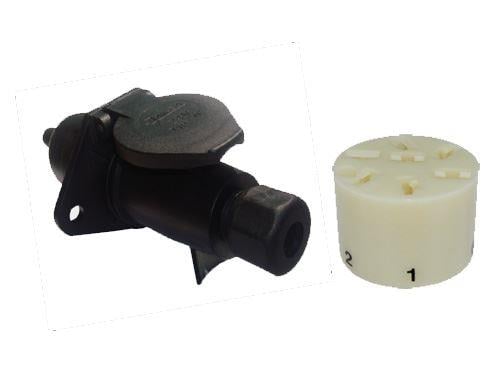 7LI TIR RÖMORK FİŞİ PLASTİK N TİPİ SİYAH KAPAKLI KOMPLE YEDILI