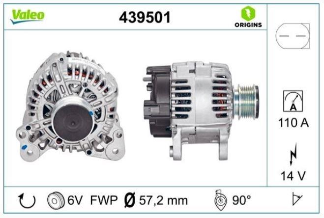 ALTERNATÖR EOS 3.2 07>08. JETTA S 2.0 12>15
