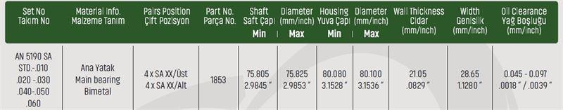 ANA YATAK STD KIA K 3500 / S KAMYONET