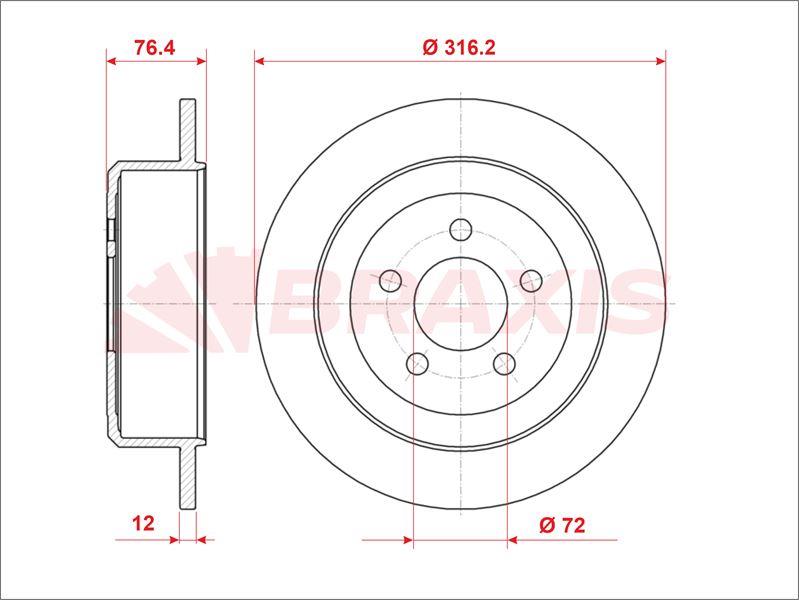 ARKA FREN DISKI JEEP CHEROKEE 08>   DODGE NITRO 06>12