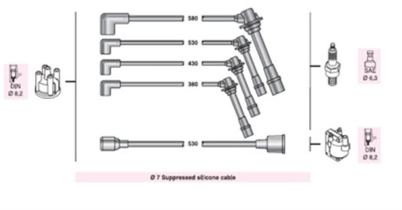 BUJI KABLOSU 323 1.8İ BP 4WD GT 16V DOHC (AMZ623)