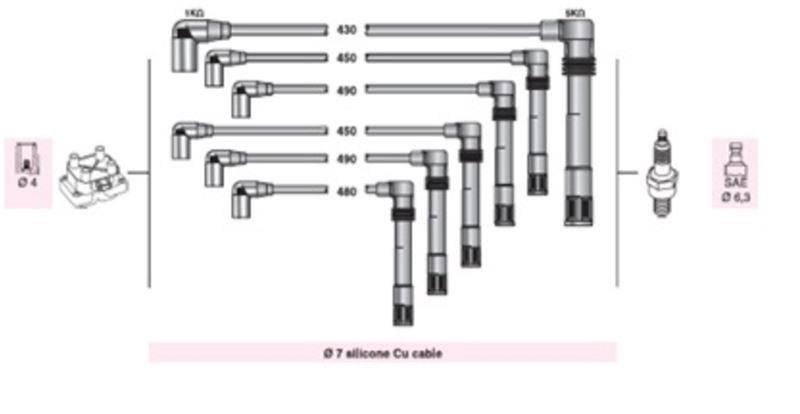 BUJI KABLOSU A4 A6 QUATTRO 2.4 30V A4 2.6 (AAU283)