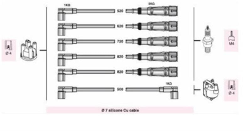 BUJI KABLOSU AUDI 80 90 100 200 COUPE CABRIO A6 2. (AAU267)