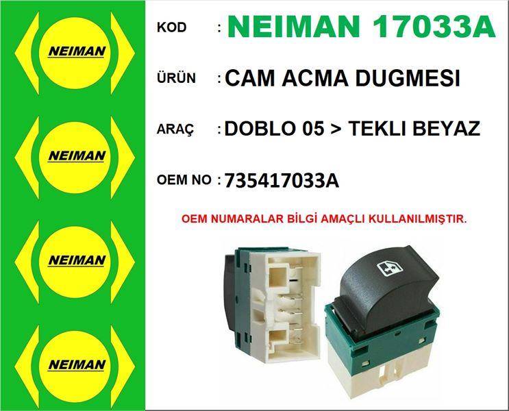 CAM ACMA DUGMESI DOBLO 05 > TEKLI BEYAZ
