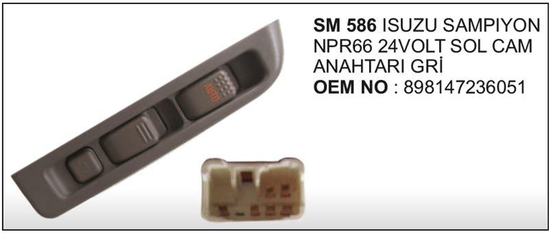 CAM KALDIRMA ANAHTARI ISUZU CHAMPION SOL 24V GRI