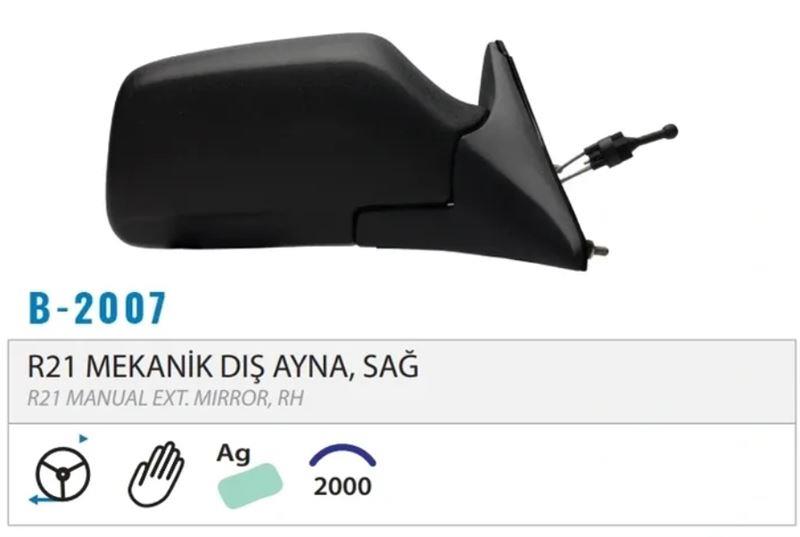 DIŞ DİKİZ AYNASI MEKANİK SAĞ R21 86-94 M002.2007