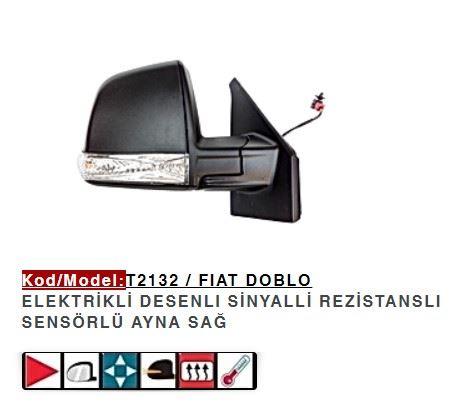 DIŞ DİKİZ AYNASI SAĞ ELEKTRİKLİ DOBLO III