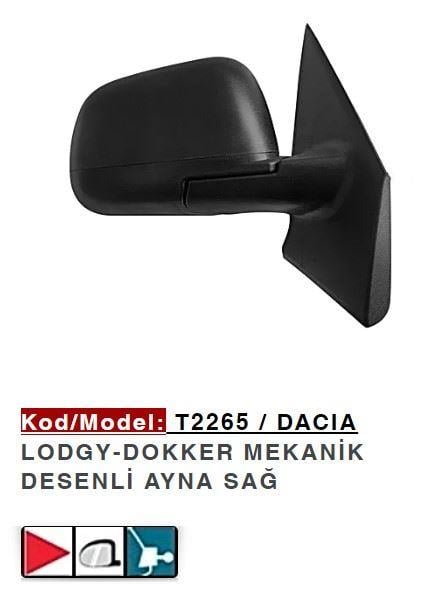 DIŞ DİKİZ AYNASI SAĞ LODGY DOKKER MEKANİK