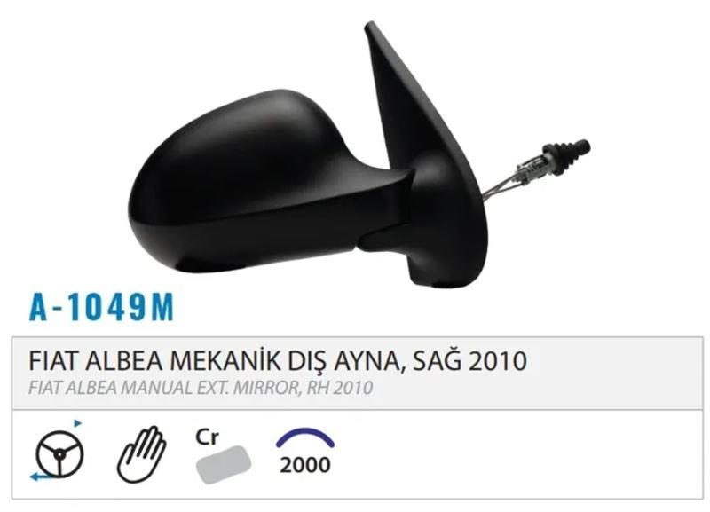 DIŞ DİKİZ AYNASI SAĞ MEKANİK ALBEA 10> M001.1049