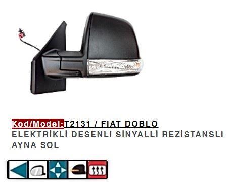 DIŞ DİKİZ AYNASI SOL ELEKTRİKLİ DOBLO III