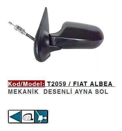 DIŞ DİKİZ AYNASI SOL MEKANİK ALBEA PALIO