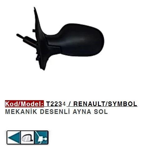 DIŞ DİKİZ AYNASI SOL MEKANİK CLIO SYMBOL 98-06