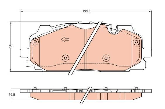 DİSK FREN BALATASI ÖN Q7 (4MB) 2015 >