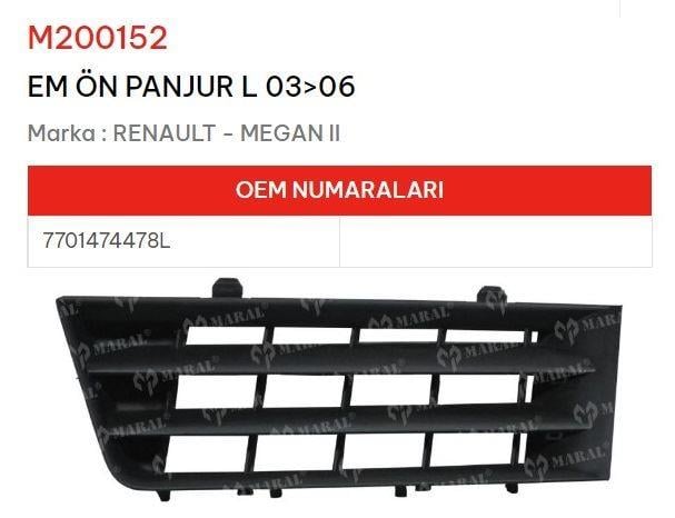 EM ÖN PANJUR SOL 03>06 MEGANE II