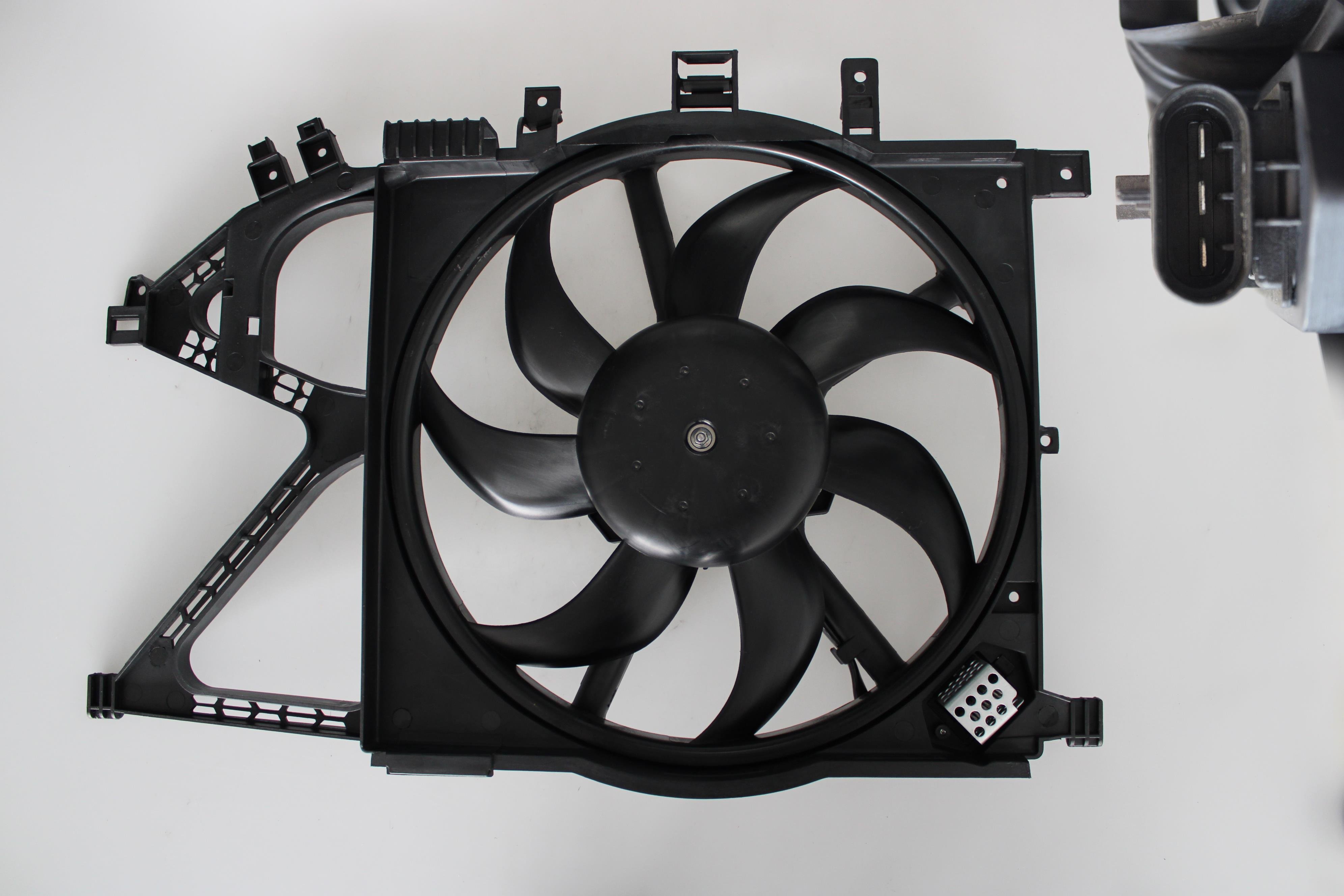 FAN MOTORU DAVLUMBAZLI CORSA C 00> 1.0 12V 1.2 16V 1.4 16V NAC COMBO 00> TIGRA B 04> 368MM (REZİSTANSLI ve KABLOLU)