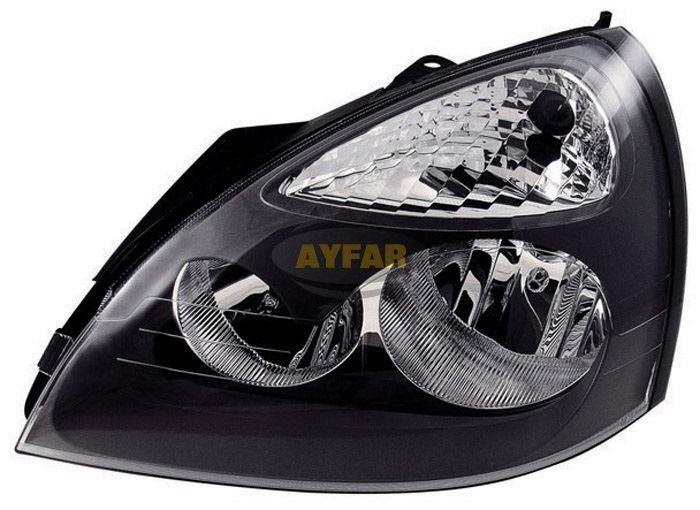 FAR KOMPLE SOL MOTORLU RENAULT CLIO 2001-2005 SİYAH ÇERÇEVELİ