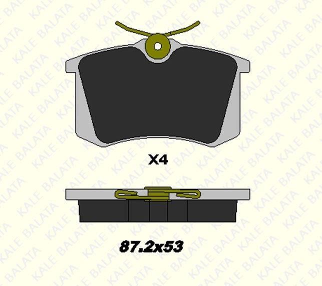 FREN BALATASI ARKA AUDI A4 II III A4 AVANT A4 CABRIO A6 II CLIO II III MEGANE SCENIC C3 III C4 CACTUS CORRADO GOLF I II III IV JETTA II PASSAT II III IV POLO CLASSIC QUANTUM II SANTANA SCIROCCO II VENTO JETTA III (23554 EŞ DEĞERİ) 20961 152 34 ANS KD13