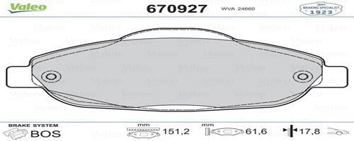 FREN BALATASI ÖN 308 1.4 1.6 HDI 2.0 HDI 07> 308 SW 07> 308 CC 1.6 1.6 HDI 09>13 3008 13>