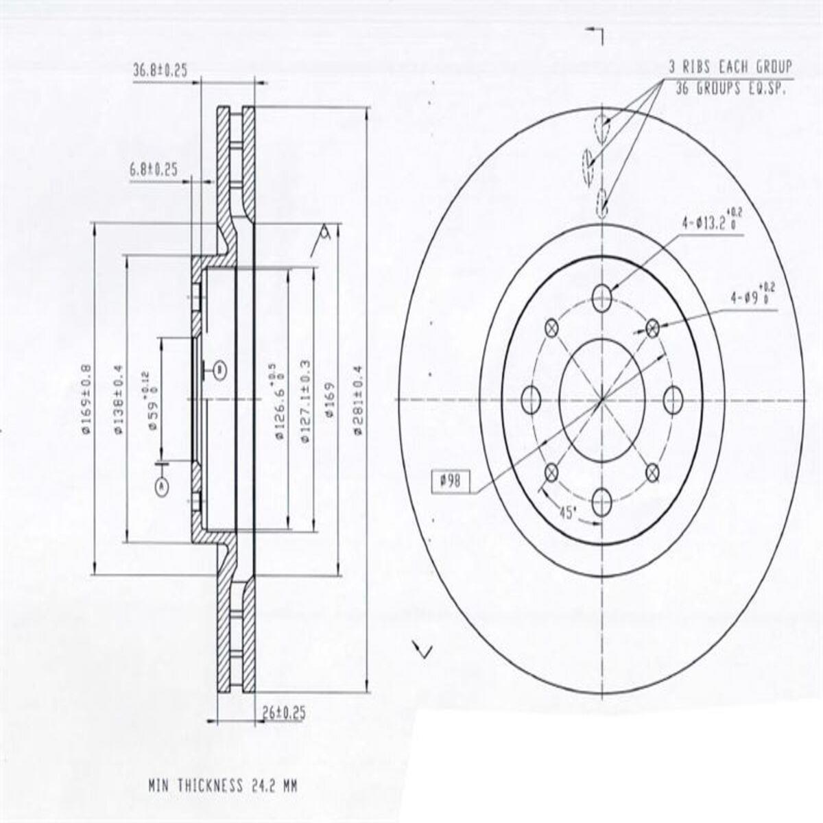 FREN DISK ON HAVA KANALLI 281-4 ( FIAT: BRAVO STILO 07 )  