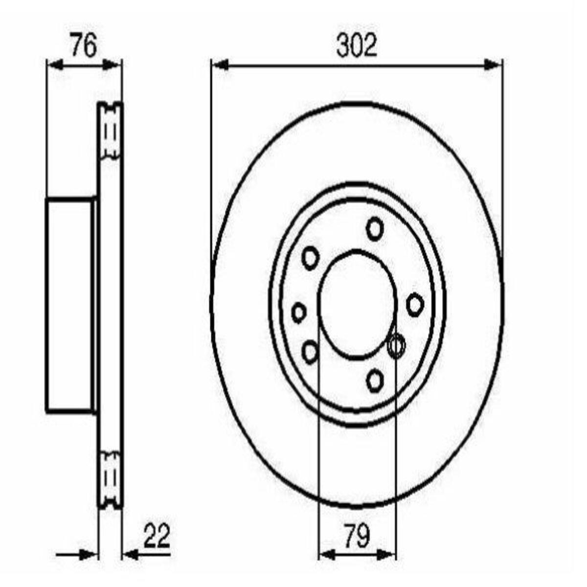 FREN DISK ON HAVA KANALLI 302-5 ( BMW: SERIES 5 E34 520I 530I 90 - 96 )