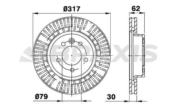 FREN DISKI ON DISCOVERY 3 05-09 DISCOVERY 4 10-16 2.7 V6 DIZEL RANGE ROVER SPORT 4.4 V8 PETROL