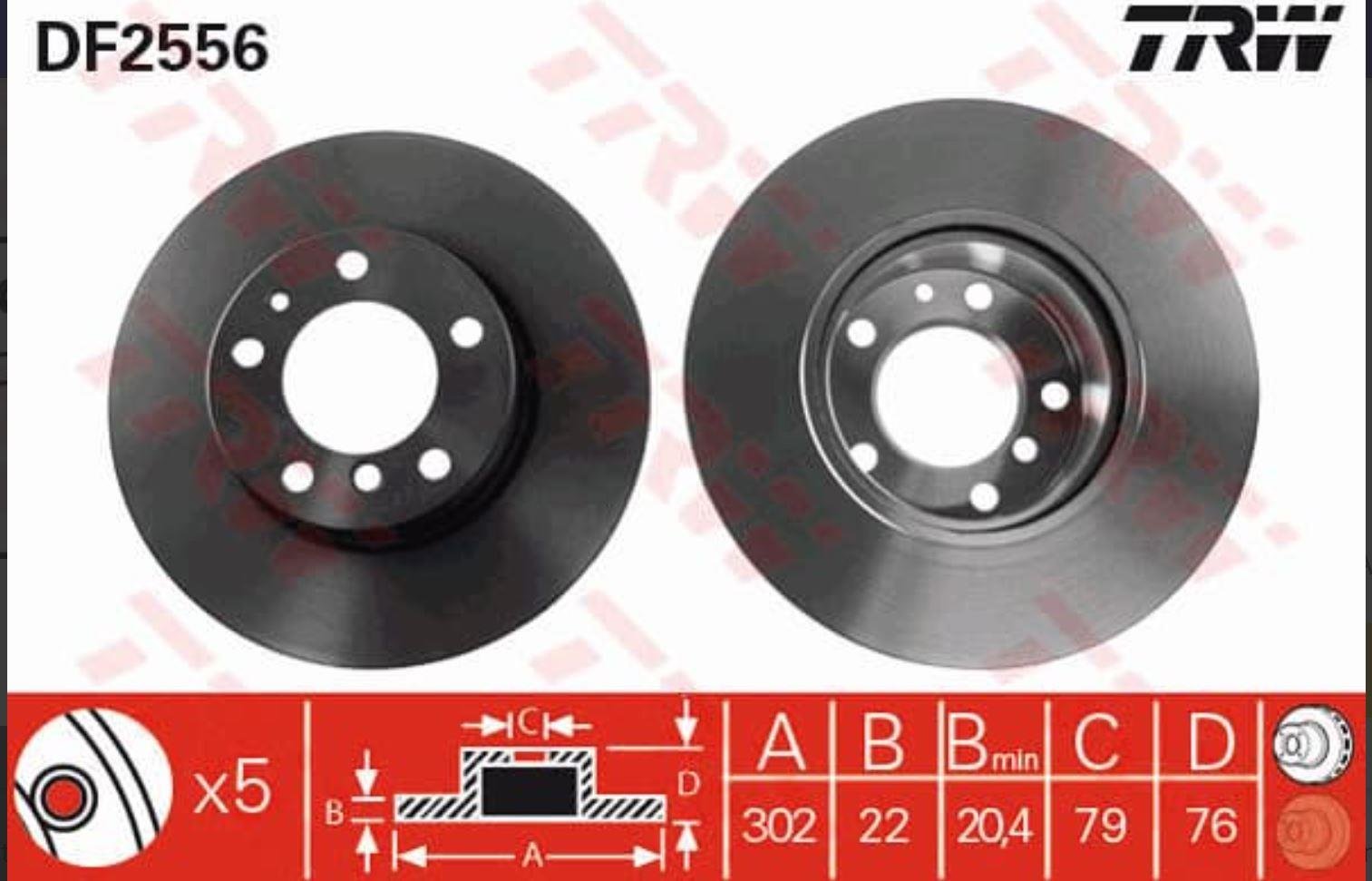 FREN DISKI ON HAVALI 302MM BMW 5 SERIE E34 E46