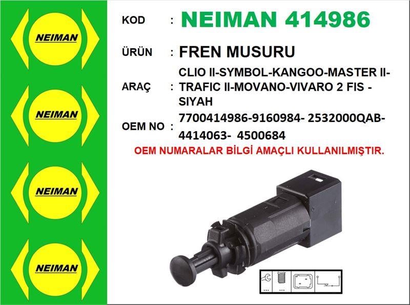 FREN MUSURU CLIO II-SYMBOL-KANGOO-MASTER II-TRAFIC II-MOVANO-VIVARO 2 FIS - SIYAH