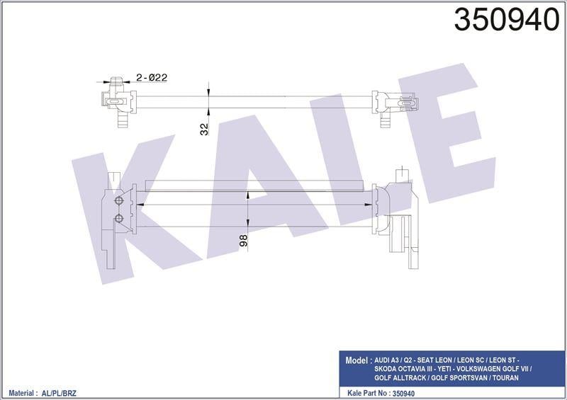 INTERCOOLER TURBO RADYATÖRÜ A3 Q2 LEON LEON SC LEON ST OCTAVIA II YETI GOLF VII GOLF ALLTRACK GOLF SPORTSVAN TOURAN