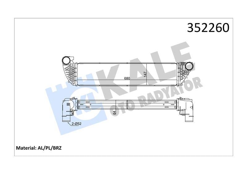 INTERCOOLER TURBO RADYATÖRÜ ESPACE IV 2.0 2.2 DCI 02>LAGUNA II 1.9 2.0 DCI 00> VEL SATIS 2.2 DCI 02>