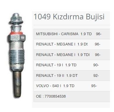 ISITMA KIZDIRMA BUJİSİ MEGANE I 1.9DT BA0 1_