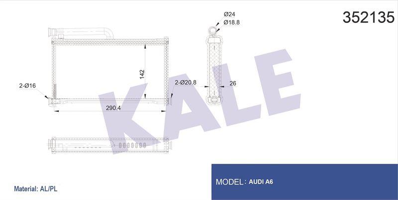 KALORİFER A6 2.0 2.7 TDI 04> 4F0803>1A 4F0803>1C 4F0819031B 4F0803>1 4F1803>1 4F2803>1 420803>7A